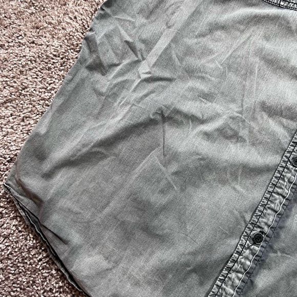 Affliction Black Premium Eagle Wing Button Stretch Shirt Mens Size XL Graphite - Picture 6 of 9